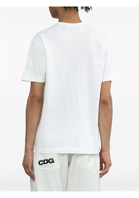 red emblem knit t-shirt unisex white COMME DES GARÇONS PLAY | AX-T026-0511